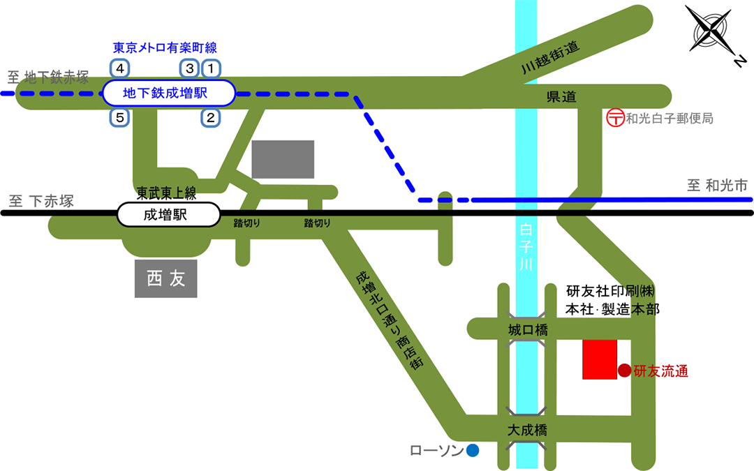 本社・製造本部案内図